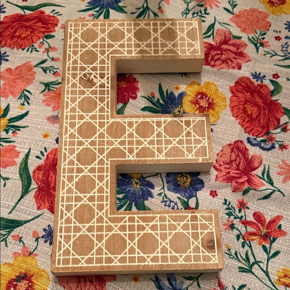 Wooden Letter E decor